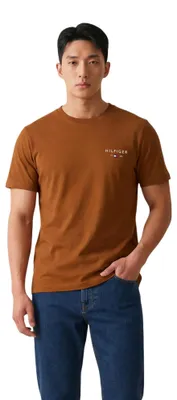 Produktbild von Tommy Hilfiger Jeans BRAND LOVE SMALL HIL Herren T-Shirt Braun : Größe - XS Größe: XS