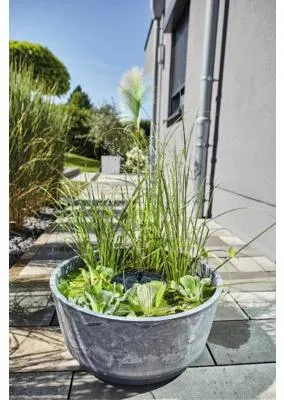 Produktbild von Miniteich HEISSNER Solar Wassergarten Aquatopia inkl. Wasserspielpumpe - Miniteich, Dekoteich, Balkonteich Ø ca. 46 cm x