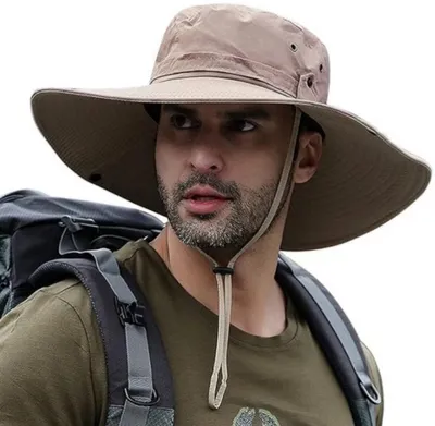 Produktbild von Minicee Sonnenhut Herren UPF 80+ – Outdoor Anglerhut Khaki 55–58cm