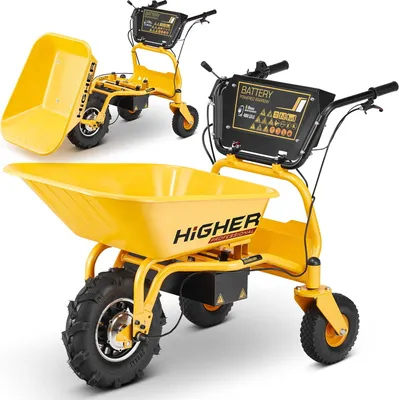 Zdjęcie produktu dla Taczka elektryczna wozidło akumulatorowe HIGHER 500W 150kg 120L 09515