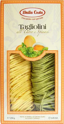 Immagine prodotto di Nudeln Tagliolini all Uovo e Spinaci 250g - Dalla Costa