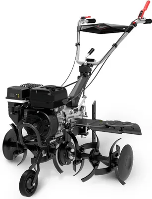 Image de Motoculteur thermique 7CV 4T 202Cm3 Silencieux et sans vibrations Jeux de fraises + 2 disques Lamborghini