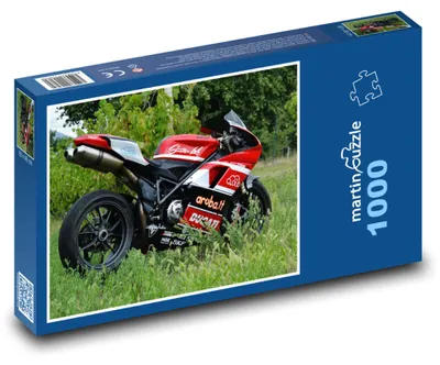 Obrázek produktu pro Puzzle 1000 Červený silniční sportovní motocykl - martinpuzzle
