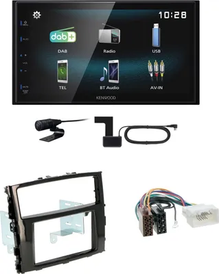 Produktbild von Kenwood DMX-125DAB USB Bluetooth DAB+ Einbauset für Mitsubishi Pajero ab 2015