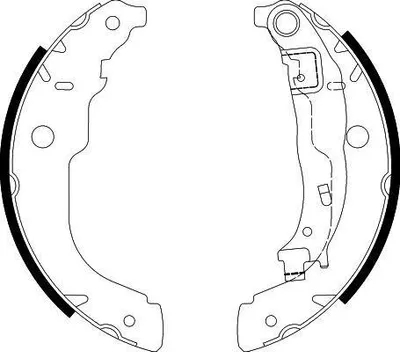 Produktbild von HELLA Bremsbackensatz Trommelbremse Hinten passend für PEUGEOT 207 (WA, WC) 228mm 8DB 355 003-031
