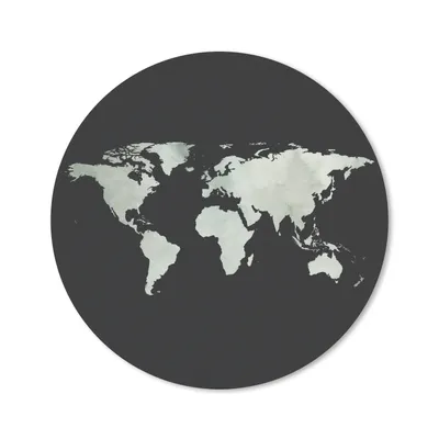 Produktbild von MuchoWow® Mauspad Mousepad Weltkarte - Aquarell - Grau 20x20 cm - Mousepads - Maus Mat - Pad - Mausunterlage - Schreibtischmatte
