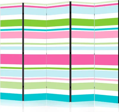 Obrázok produktu pre Paraván jednostranný Pozadia a vzory 225x172 cm 5-dielny biely