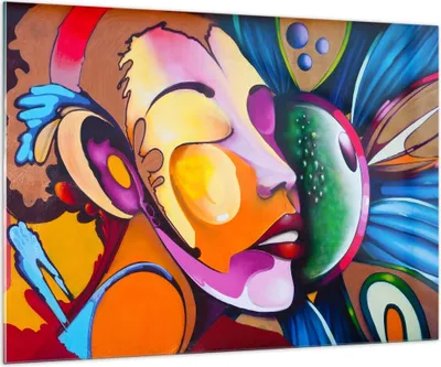 Produktbild von Bilder auf glas - Abstraktion modern - 100x70cm - Glasbilder - Wandbilder - Kunstdruck - zum Aufhängen bereit - Wanddekoration aus Glas - Glas Bilder - Wandbild auf Glas - Einteilig - GAA100x70-3521