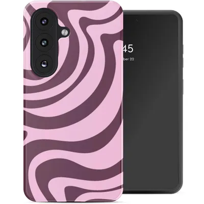 Image de Selencia Vivid Backcover pour Samsung Galaxy S26 - Wavy Swirl Pink Plum