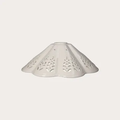 Produktbild von KEYHOMESTORE | Perforierter Lampenschirm aus weißer Keramik Ø.30 cm