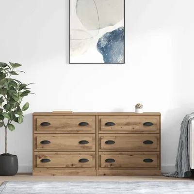 Obrázek produktu pro vidaXL Komody, 2 kusy, barva Artisan Oak, rozměry 70 x 35,5 x 67,5 cm
