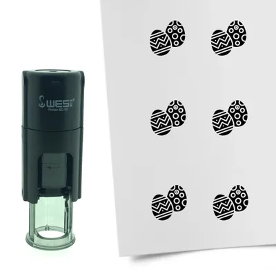 Produktbild von CombiCraft Selbstfärbender Stempel 'Osterei' in der Farbe Schwarz, Ø10mm