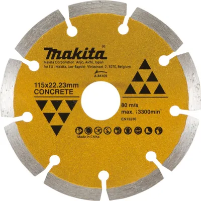 Immagine prodotto di Disco diamantato Makita, liscio, 115 mm, taglio a secco - calcestruzzo