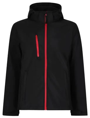 Immagine prodotto di Regatta - Giacca softshell con cappuccio "Venturer" da uomo FK2621 (S) (nero/rosso)