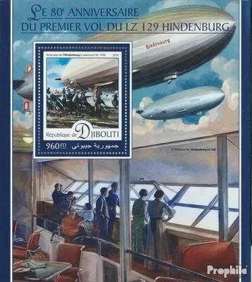 Produktbild von Briefmarken Dschibuti 2016 Mi Block 285 (kompl. Ausg.) postfrisch LZ129 Hindenburg