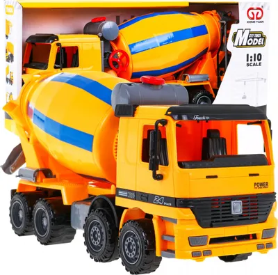 Produktbild von Betonmischer für Kinder ab 3 Jahren. Realistisches Modell 1:10 + bewegliche Elemente + rotierende Birne