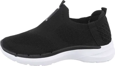 Produktbild von Ital-Design Damen Freizeitschuhe  Textiloptik Sneakers Low 85878608 Schwarz Gr.  38