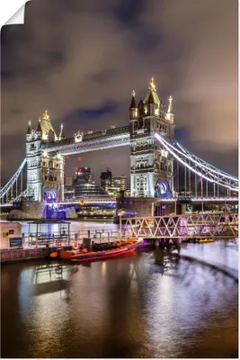 Produktbild von ARTland Poster LONDON Tower Bridge im Abendlicht Größe: 20x30 cm