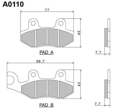 Productafbeelding van NISSIN remblokken, semi-metalen, conform ECE R90, geschikt voor KH135/KH214, Japanse kwaliteit