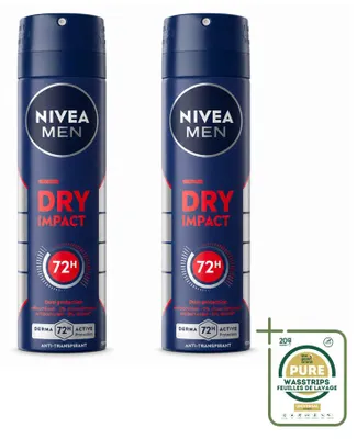 Produktbild von 2 x NIVEA MEN Deodorant Spray Dry Impact 150 ml - Vorratspackung - 2 Stücke