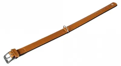 Produktbild von Karlie Halsband Elegance Kalbsleder - Cognac/Schwarz - 50cm / 30mm