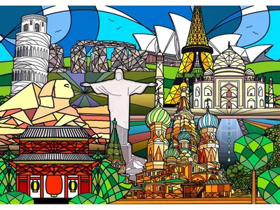 Produktbild von ENJOY Puzzle Weltmonumente 1000 Teile
