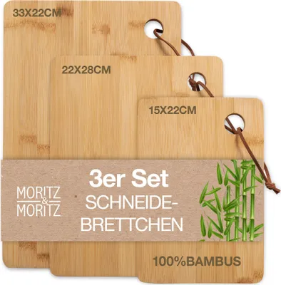 Immagine prodotto di Moritz & Moritz Set da 3 taglieri in bambù