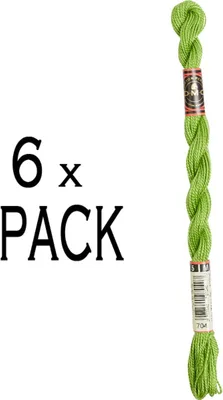 Produktbild von 6x DMC Perlgarn Stärke 5, 15 m, 115AR/5-704, VPE