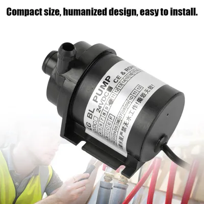 Produktbild von 24V 10W Schwarze, hochtemperaturbeständige, geräuscharme bürstenlose Wasserpumpe mit Umwälzfunktion