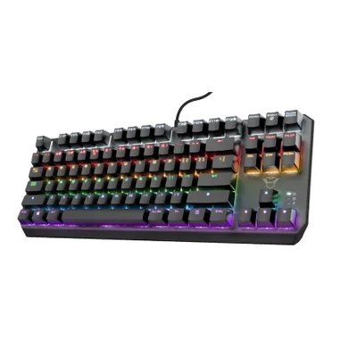 Produktbild von Trust GXT 834 Callaz TKL, Kabelgebunden, USB, Mechanischer Switch, AZERTY, RGB-LED, Schwarz