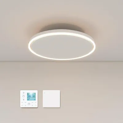 Produktbild von Infrarotheizung Deckenmontage 790 Watt, Infrarot Deckenheizung mit LED Beleuchtung Licht, Heizstrahler Decke mit Thermostat Fernbedienung, Elektroheizung Heizplatte Heizpaneel Heizkörper