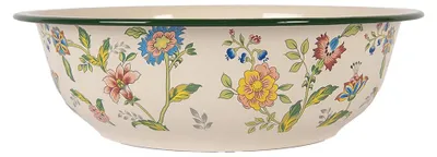 Image de Clayre & Eef Décoration Coupe Ø 30x9 cm Beige Métal Fleurs