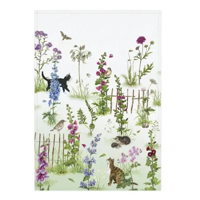 Produktbild von Grätz Verlag Geschirrtuch Stockrosen, Mehrfarbig, 50 x 70 cm, Muster, Baumwolle, Handwäsche/Maschinenwäsche, 1 Stück(e)