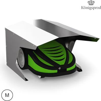 Produktbild von Edelstahl Mähroboter Garage Schutz für Rasenroboter Carport Dach KÖNIGSPROD Roboport, M