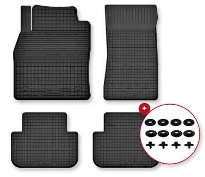Produktbild von Gummi-Fußmatten für BMW X7 G07 2018- – 4-tlg, Schwarz, Semi-Universal, angepasst – Wielganizator Semi-Universal