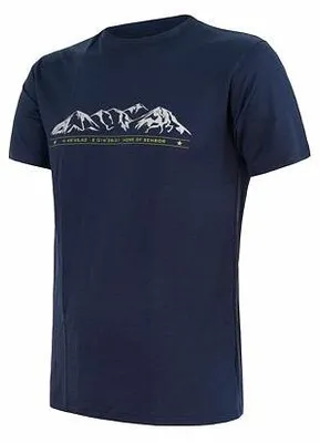 Obrázok produktu pre Tričko Sensor Merino Active PT Mountains pánske krátke tmavomodré veľkosť M 22100012-01