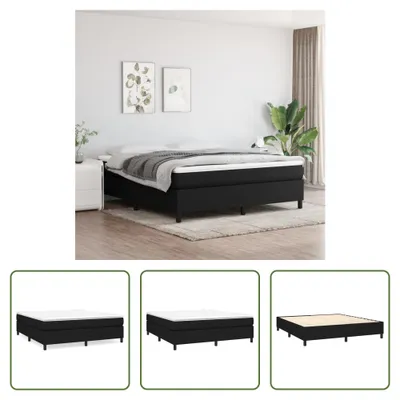 Immagine prodotto di The Living Store Struttura letto nera 180×200 cm in tessuto