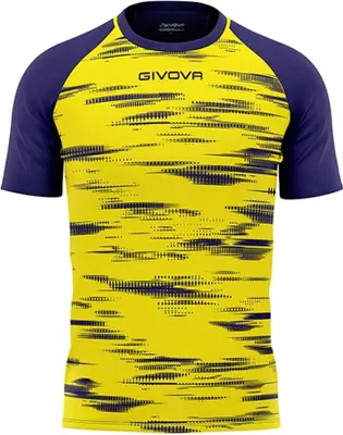 Produktbild von Givova Pixel Blau-gelbes Sport-T-Shirt - 3XL