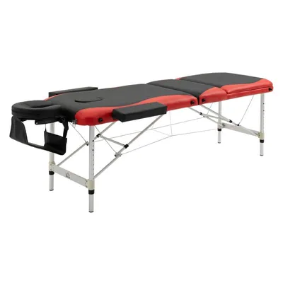 Produktbild von Mobile Massageliege 3 Zonen Klappbar – Höhenverstellbarer Massagetisch mit Kopfstütze, Armlehne & Tragetasche für Spa & Kosmetik