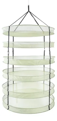Image de Structure pliable en mesh respirant pour le séchage des herbes, avec 6 niveaux, idéale pour les plantes hydroponiques