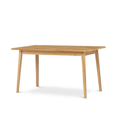 Obrázek produktu pro Jídelní stoly Konsimo výška 75 cm a dubové nohy "FRISK", béžová barva, dřevotřísková deska, skandinávské, 140x75x80cm