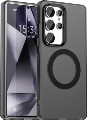 Obrázek produktu pro Pouzdro MagSafe pro Samsung Galaxy S25 Ultra - Zadní kryt Phonesta HardFrost Poloprůhledné - Matné černé