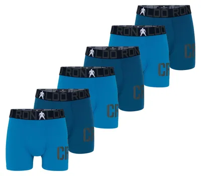 Produktbild von CR7 Cristiano Ronaldo Jungen Boxer Trunk 6-Pack blaumix - Größe 7/9
