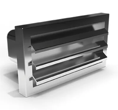 Außengitter Für Flachkanal DN 150 – 220 X 90 Mm, Kunststoff (PVC), Weiß, Abnehmbar