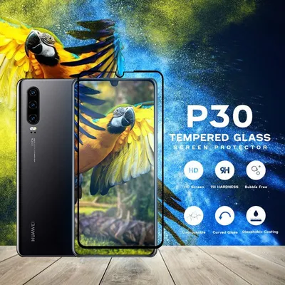 Obrázok produktu pre 1-balenie Huawei P30 Ochranné sklo na displej - Tvrdené sklo 9H - Super kvalita 3D