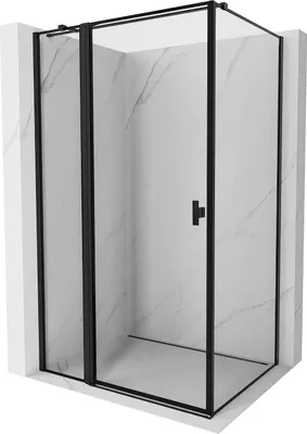 Obrázek produktu pro Mexen Mist T sprchový kout s otevíracími dveřmi vlevo 70 x 75 cm, černý rám, černý - 8A4T-070-075-70-70-L