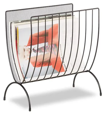 Produktbild von Zeitschriftenhalter Zeitungsständer Zeitungsablage - Metall - 35 x 34 x 18 cm - Freistehend - Schwarz