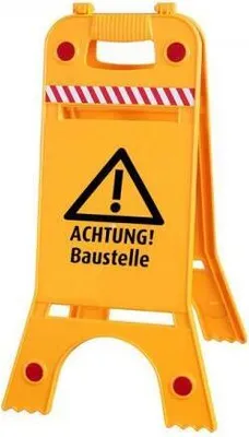 Produktbild von Warnaufsteller Dachaufsteller - Achtung Baustelle - Gr. ca. 28 x 64 cm – 308540/2