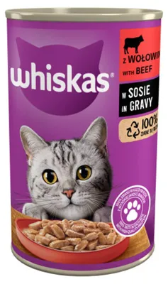 Produktbild von Whiskas 5900951020902, Adult, jede Rasse, Rind, 400 g