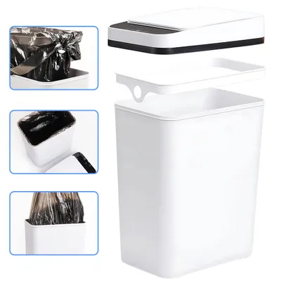 Obrázek produktu pro Senzorový odpadkový koš, 12 l automatický odpadkový koš, 3 režimy odpadkový koš s víkem